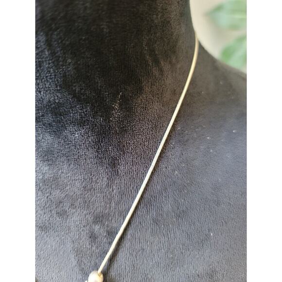 Womens Boho Pendant Necklace Silver Tone Green Stone Tribal Style Beaded Design - Picture 4 of 7